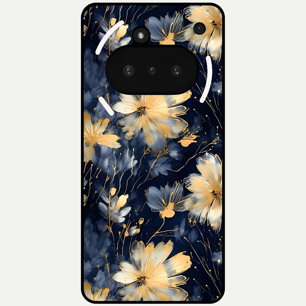  Royal Petal Dream Glass Case For Nothing Phone 3A back cover – full design glossy printed glass finish