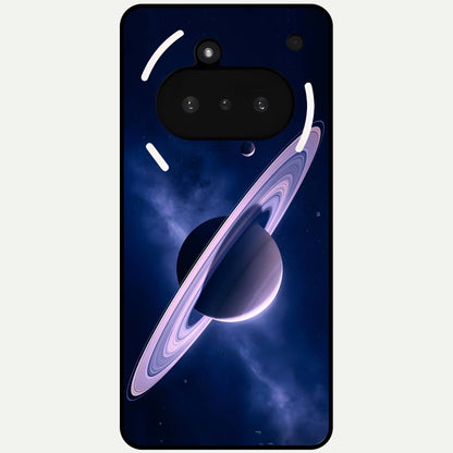  Saturn Ring Mystique Glass Case For Nothing Phone 3A back cover – full design glossy printed glass finish