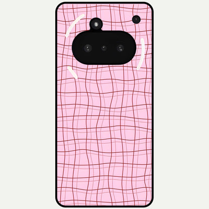  Soft Grid Bliss Glass Case For Nothing Phone 3A back cover – full design glossy printed glass finish