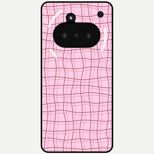  Soft Grid Bliss Glass Case For Nothing Phone 3A back cover – full design glossy printed glass finish