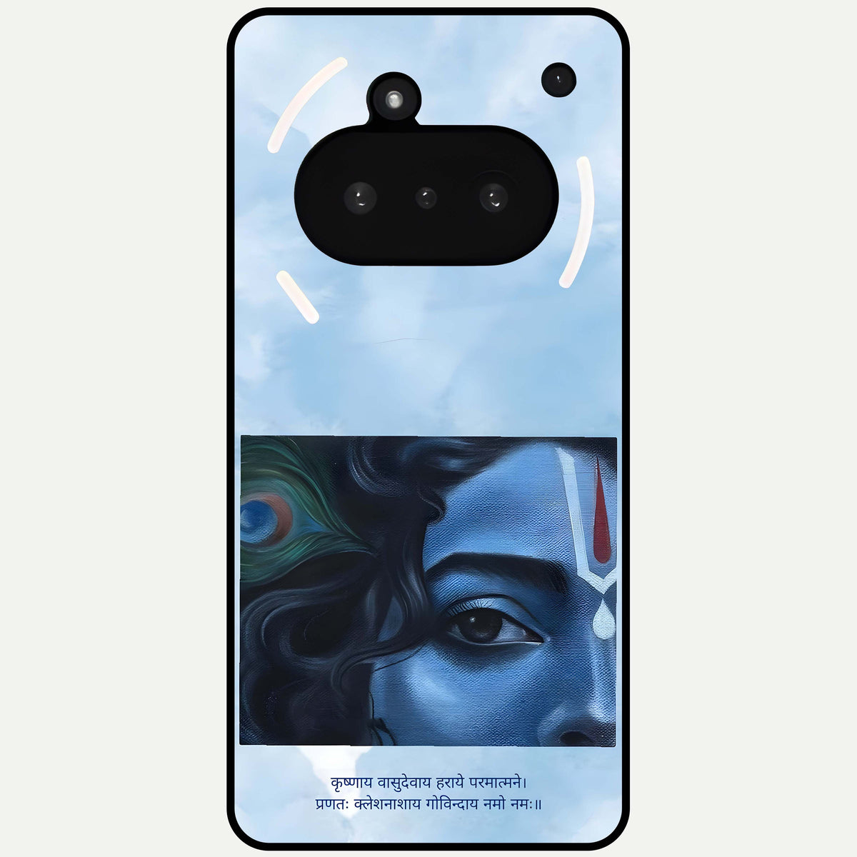  Spiritual Krishna Glass Case For Nothing Phone 3A back cover – full design glossy printed glass finish
