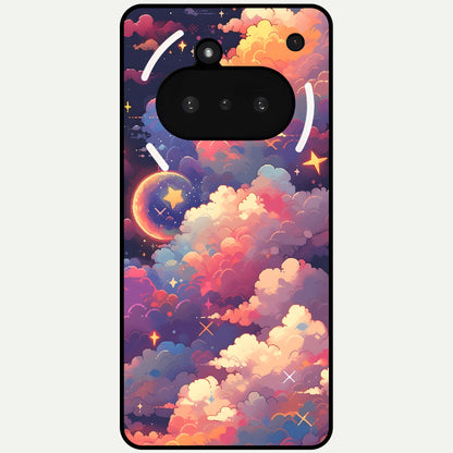  Starlit Dream Clouds Glass Case For Nothing Phone 3A back cover – full design glossy printed glass finish