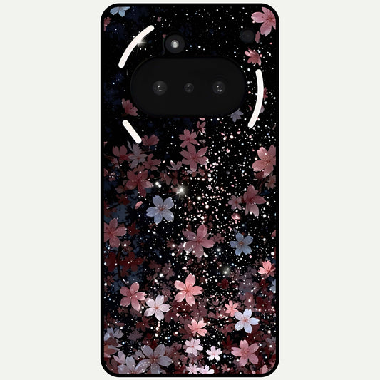  Starlit Flower Dreams Glass Case For Nothing Phone 3A back cover – full design glossy printed glass finish
