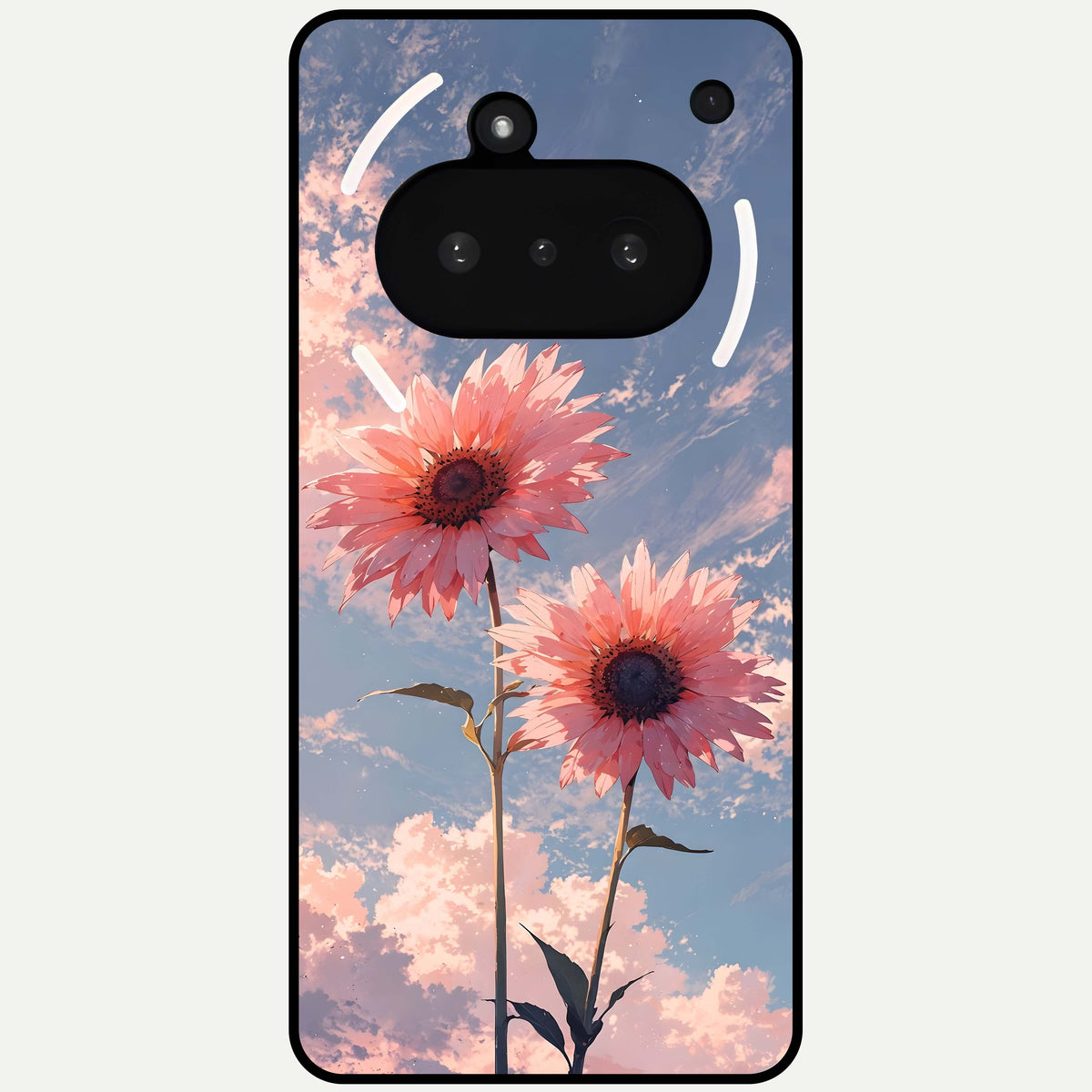  Sun Moon Balance Glass Case For Nothing Phone 3A back cover – full design glossy printed glass finish