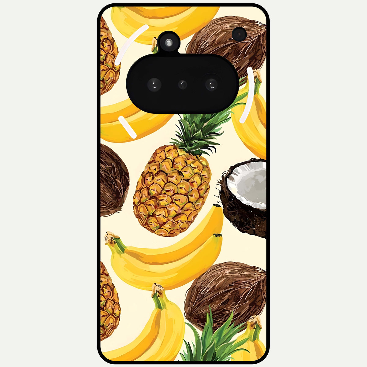  Tropical Fruit Mood Glass Case For Nothing Phone 3A back cover – full design glossy printed glass finish
