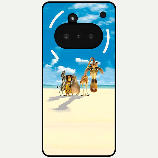  Tropical Fun Squad Glass Case For Nothing Phone 3A back cover – full design glossy printed glass finish