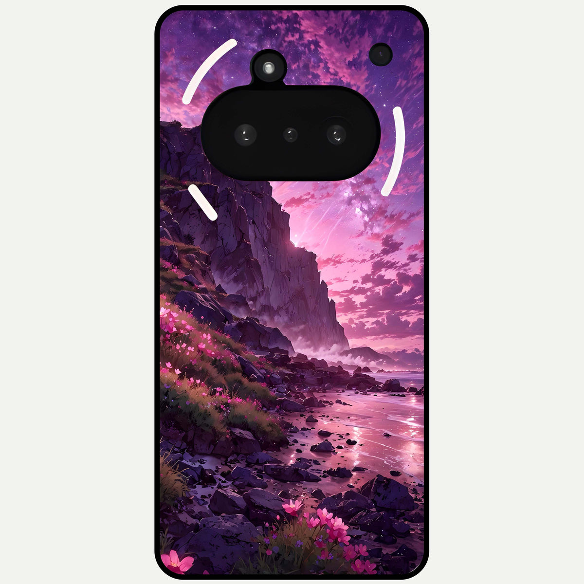  Twilight Blossom Coast Glass Case For Nothing Phone 3A back cover – full design glossy printed glass finish