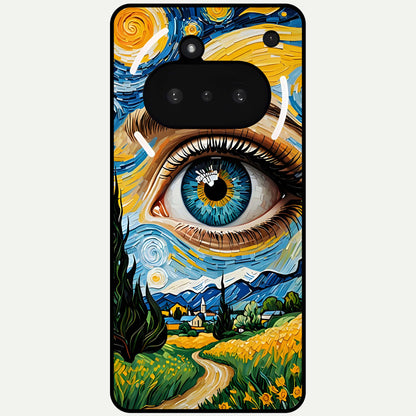 Van Gogh Eye Glass Case For Nothing Phone 3A back cover – full design glossy printed glass finish