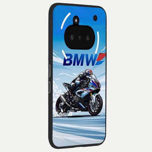  BMW Power Drift phone case For Nothing Phone 3A showing premium glass back cover with detailed artwork