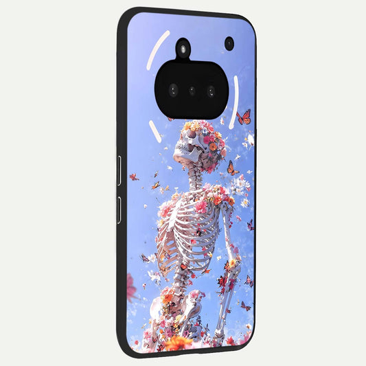  Bloom Beyond Bones phone case For Nothing Phone 3A showing premium glass back cover with detailed artwork