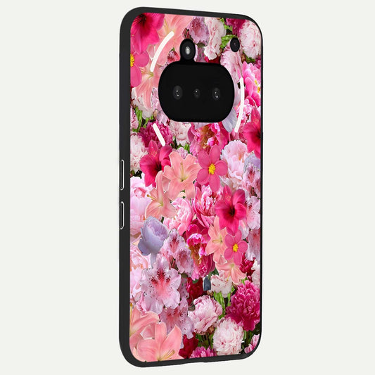  Bloom Crush Fantasy phone case For Nothing Phone 3A showing premium glass back cover with detailed artwork