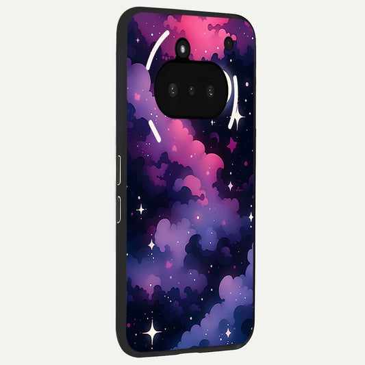  Celestial Moon Magic phone case For Nothing Phone 3A showing premium glass back cover with detailed artwork