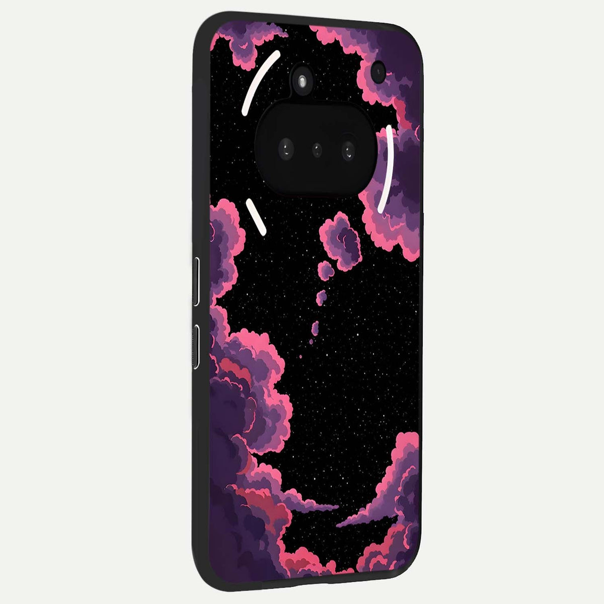  Cosmic Cloud Journey phone case For Nothing Phone 3A showing premium glass back cover with detailed artwork