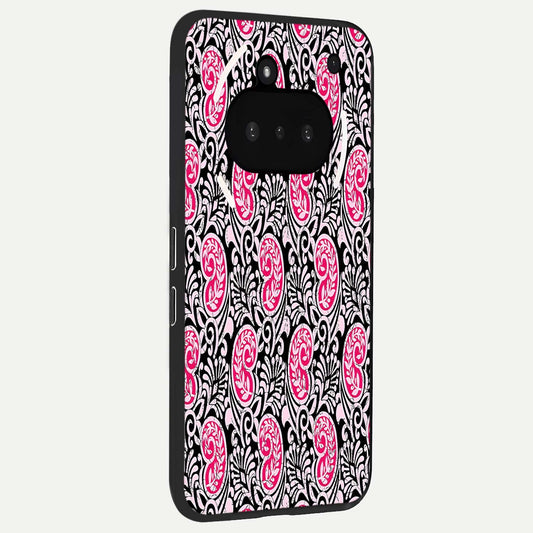  Crimson Paisley Charm phone case For Nothing Phone 3A showing premium glass back cover with detailed artwork