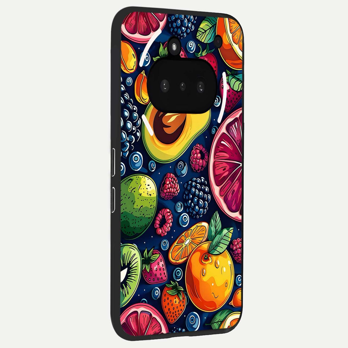  Cute Fruits Art phone case For Nothing Phone 3A showing premium glass back cover with detailed artwork