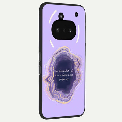  Damned People Quote phone case For Nothing Phone 3A showing premium glass back cover with detailed artwork