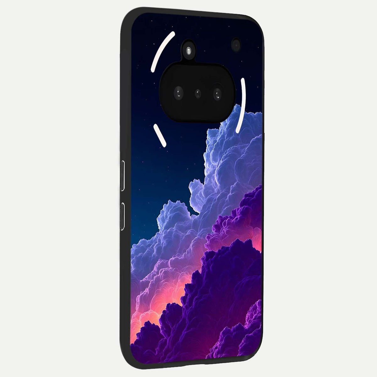  Dreamy Cloud Skies phone case For Nothing Phone 3A showing premium glass back cover with detailed artwork