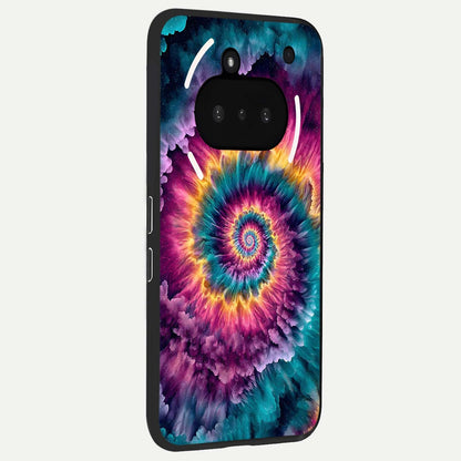  Galactic Spiral Burst phone case For Nothing Phone 3A showing premium glass back cover with detailed artwork