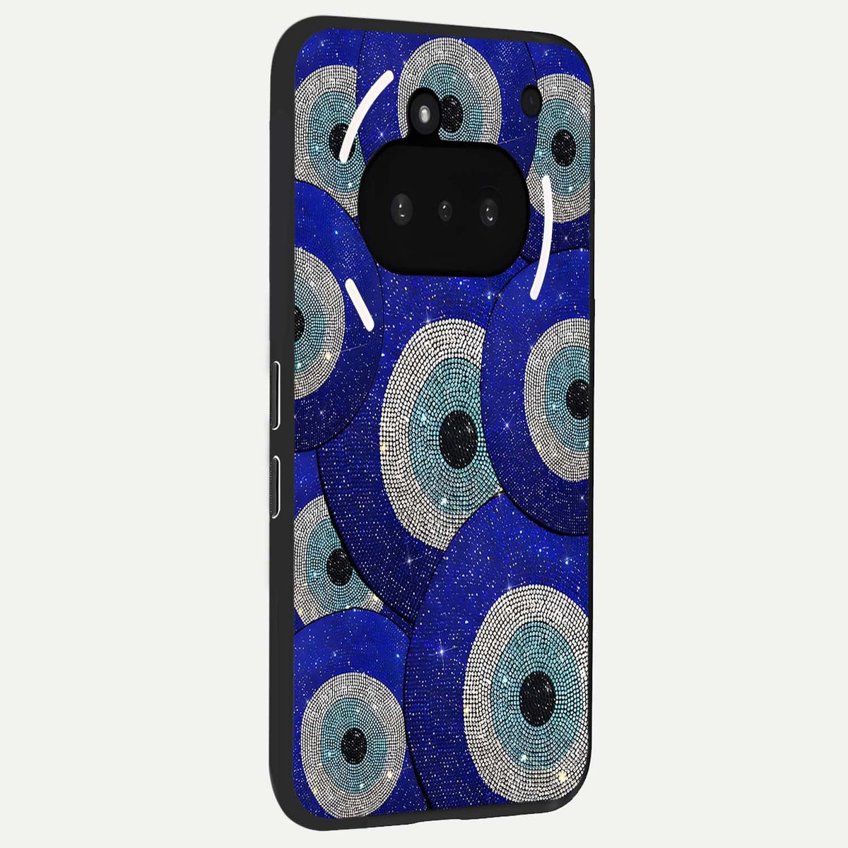  Galaxy Eye Flow phone case For Nothing Phone 3A showing premium glass back cover with detailed artwork