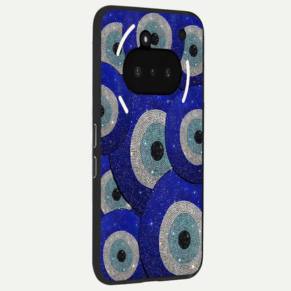  Galaxy Eye Flow phone case For Nothing Phone 3A showing premium glass back cover with detailed artwork