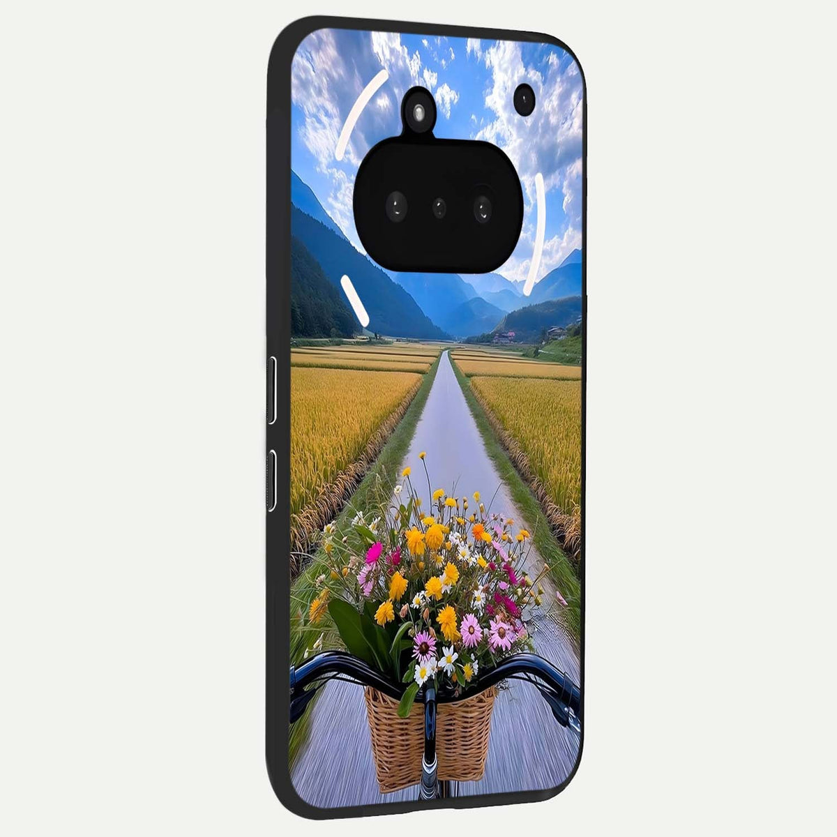  Golden Field Journey phone case For Nothing Phone 3A showing premium glass back cover with detailed artwork