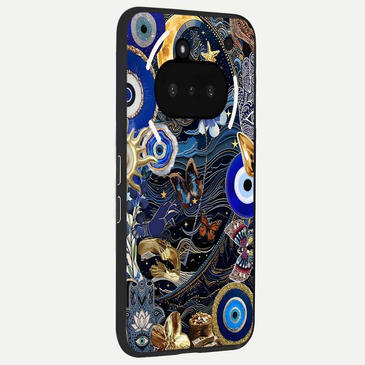 Golden Moon Magic phone case For Nothing Phone 3A showing premium glass back cover with detailed artwork