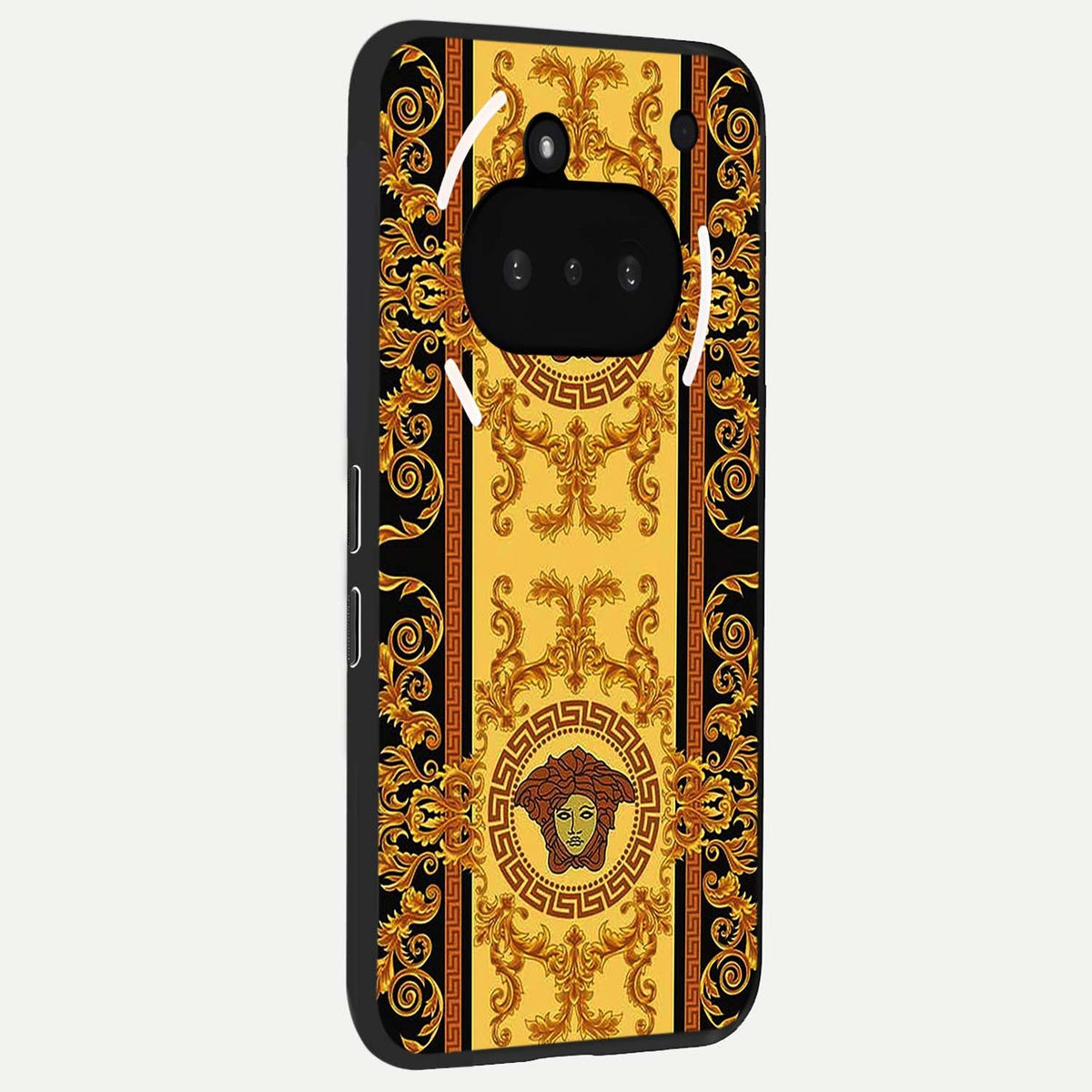  Golden Royal Heritage phone case For Nothing Phone 3A showing premium glass back cover with detailed artwork