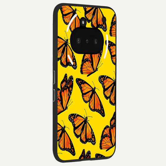  Golden Wing Flight phone case For Nothing Phone 3A showing premium glass back cover with detailed artwork