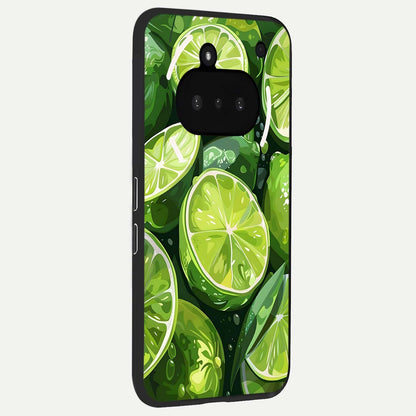  Green Kawasaki phone case For Nothing Phone 3A showing premium glass back cover with detailed artwork