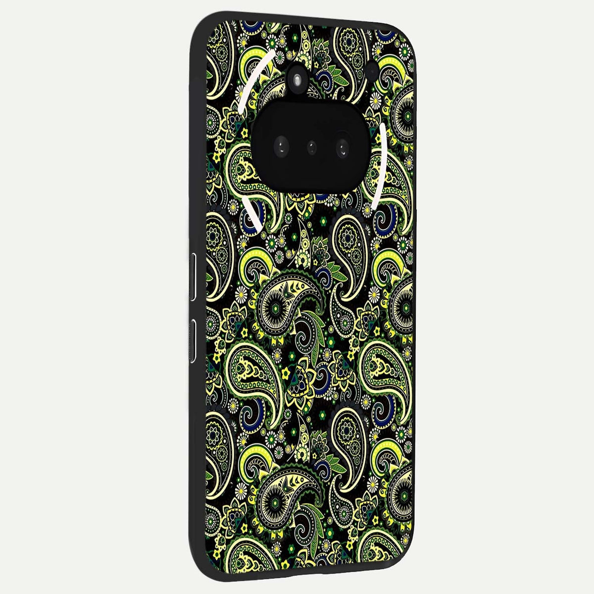  Green Lemon phone case For Nothing Phone 3A showing premium glass back cover with detailed artwork