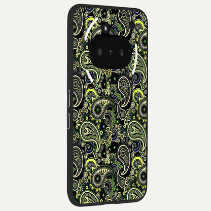  Green Lemon phone case For Nothing Phone 3A showing premium glass back cover with detailed artwork