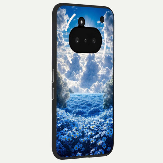  Heavenly Daisy Horizon phone case For Nothing Phone 3A showing premium glass back cover with detailed artwork