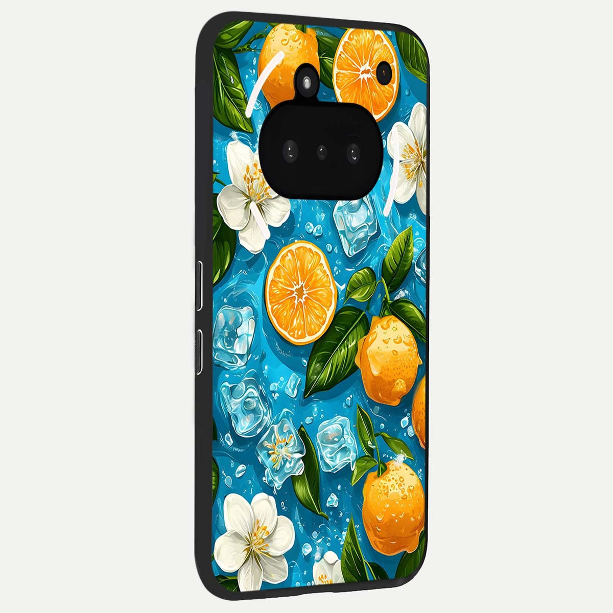  Ice Cube With Orange phone case For Nothing Phone 3A showing premium glass back cover with detailed artwork