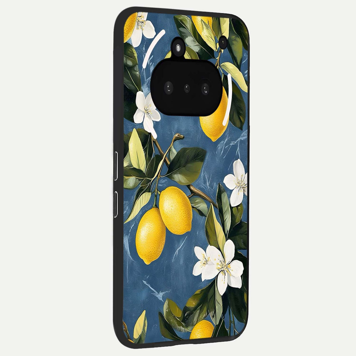  Lemon Dream Garden phone case For Nothing Phone 3A showing premium glass back cover with detailed artwork