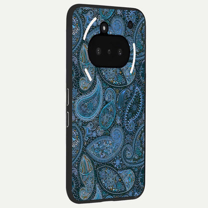  Midnight Paisley Glow phone case For Nothing Phone 3A showing premium glass back cover with detailed artwork