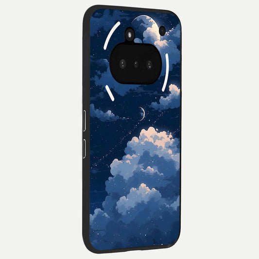  Moon Dream Haze phone case For Nothing Phone 3A showing premium glass back cover with detailed artwork