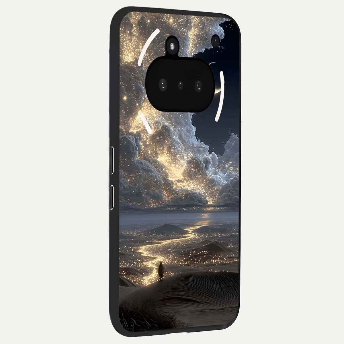  Moonlight Spark Path phone case For Nothing Phone 3A showing premium glass back cover with detailed artwork