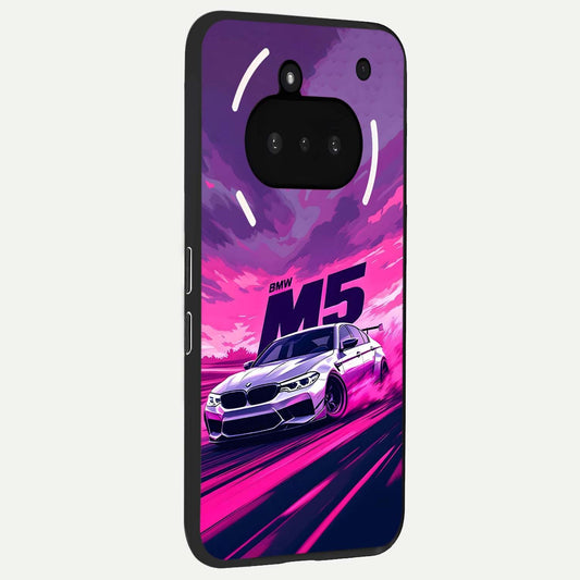  MS Neon Car phone case For Nothing Phone 3A showing premium glass back cover with detailed artwork