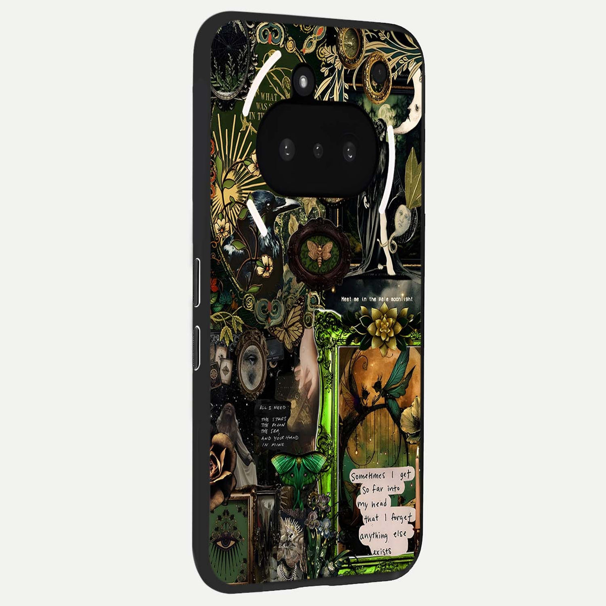  Mystic Woods Secret phone case For Nothing Phone 3A showing premium glass back cover with detailed artwork