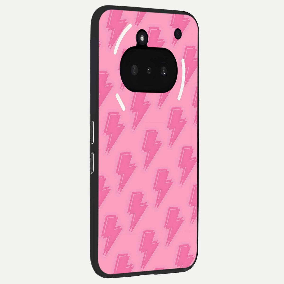  Pink Moo Magic phone case For Nothing Phone 3A showing premium glass back cover with detailed artwork