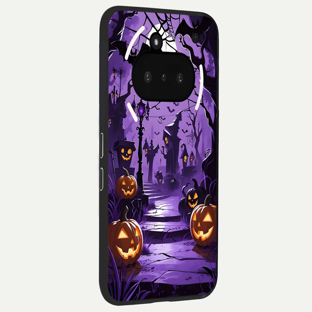  Pumpkin Patch Halloween phone case For Nothing Phone 3A showing premium glass back cover with detailed artwork