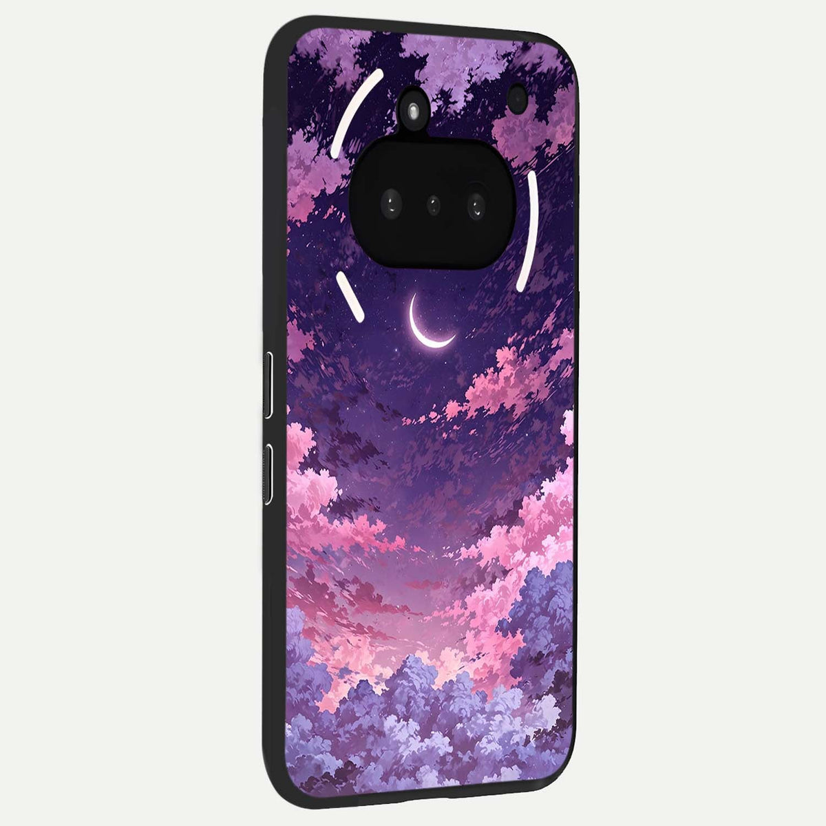  Sky Drift Clouds phone case For Nothing Phone 3A showing premium glass back cover with detailed artwork