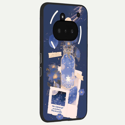  Starlit Cosmic Jar phone case For Nothing Phone 3A showing premium glass back cover with detailed artwork