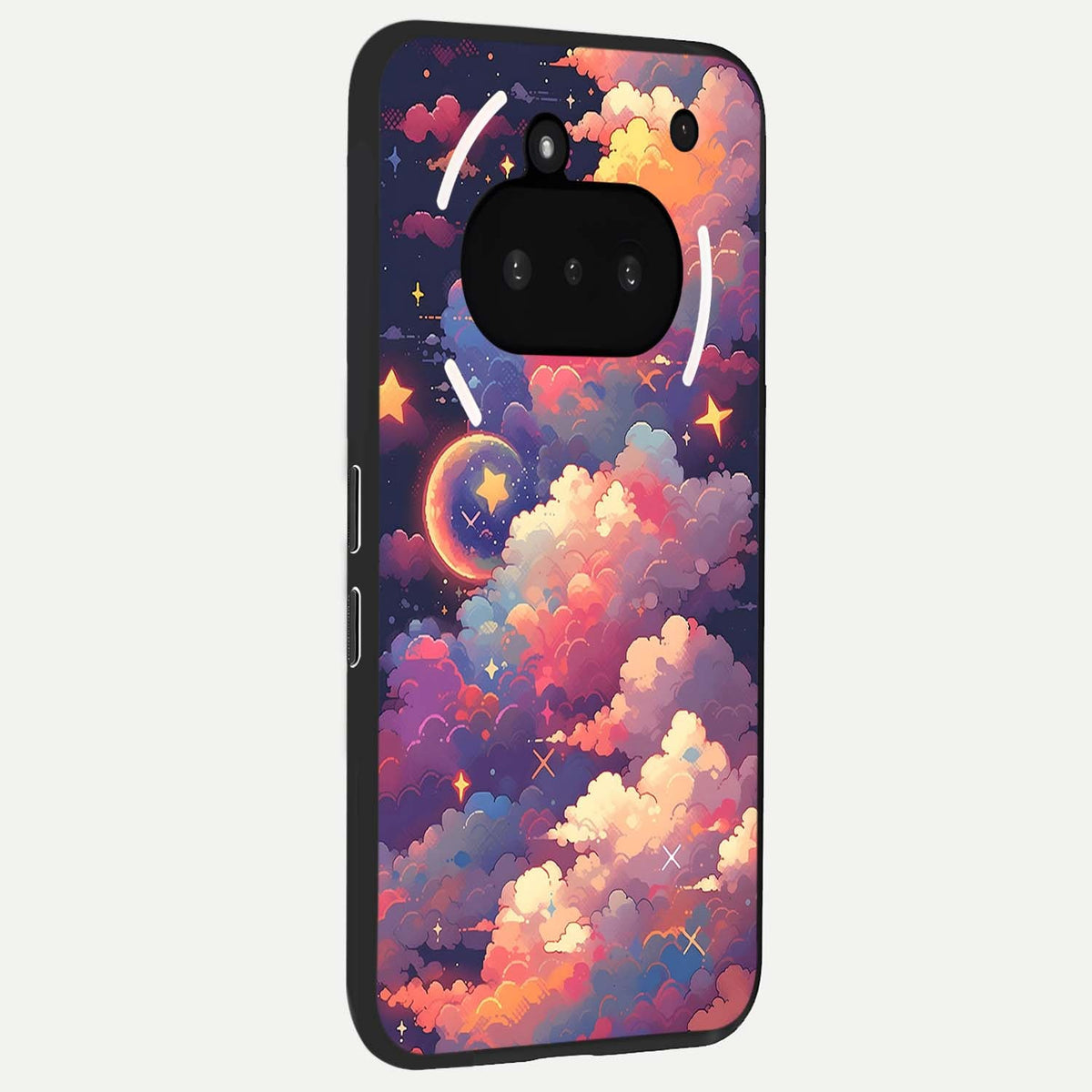  Starlit Dream Clouds phone case For Nothing Phone 3A showing premium glass back cover with detailed artwork