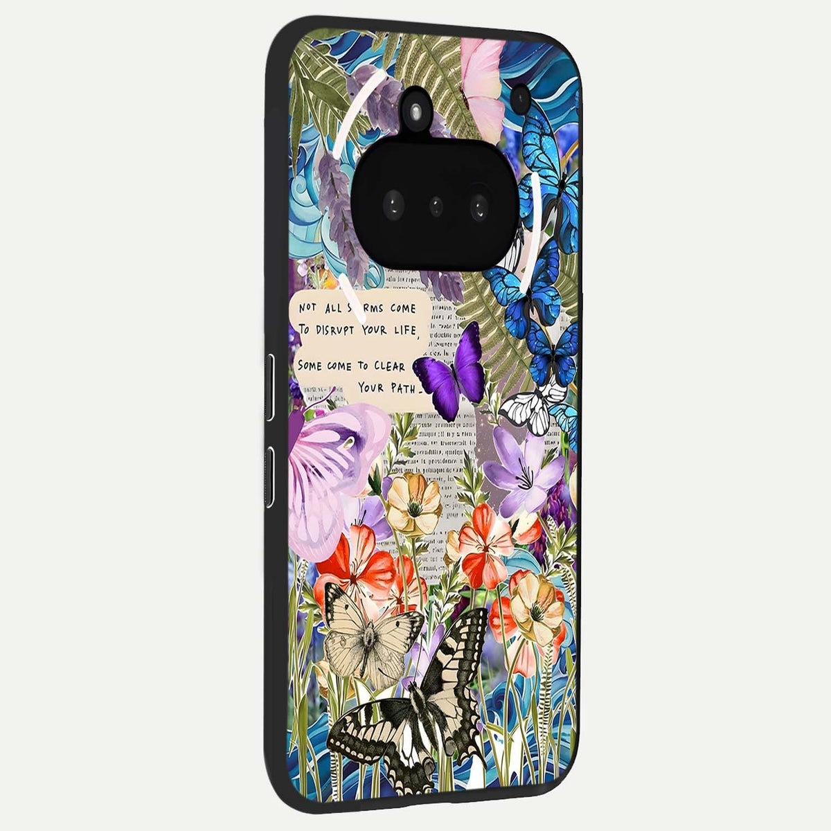  Storm Path Bloom phone case For Nothing Phone 3A showing premium glass back cover with detailed artwork