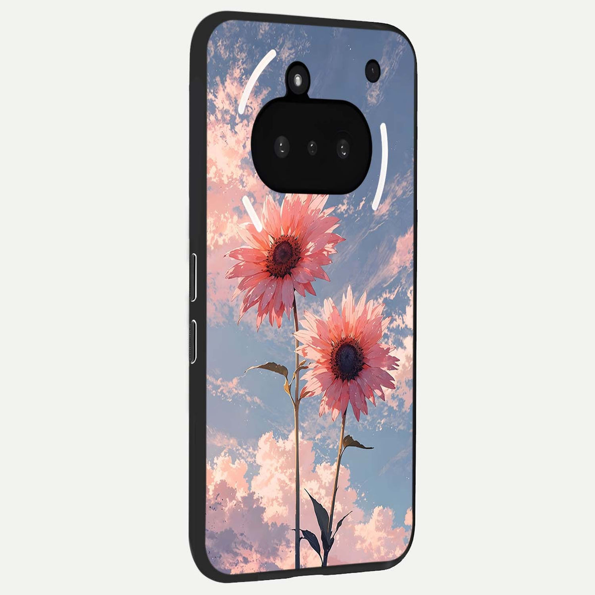  Sun Moon Balance phone case For Nothing Phone 3A showing premium glass back cover with detailed artwork