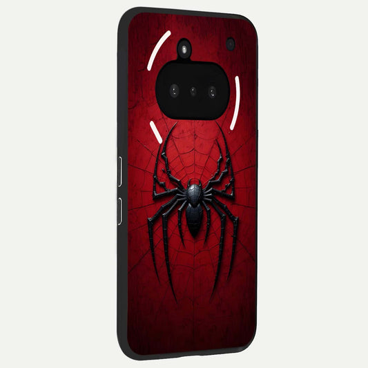  Superhero Web Emblem phone case For Nothing Phone 3A showing premium glass back cover with detailed artwork