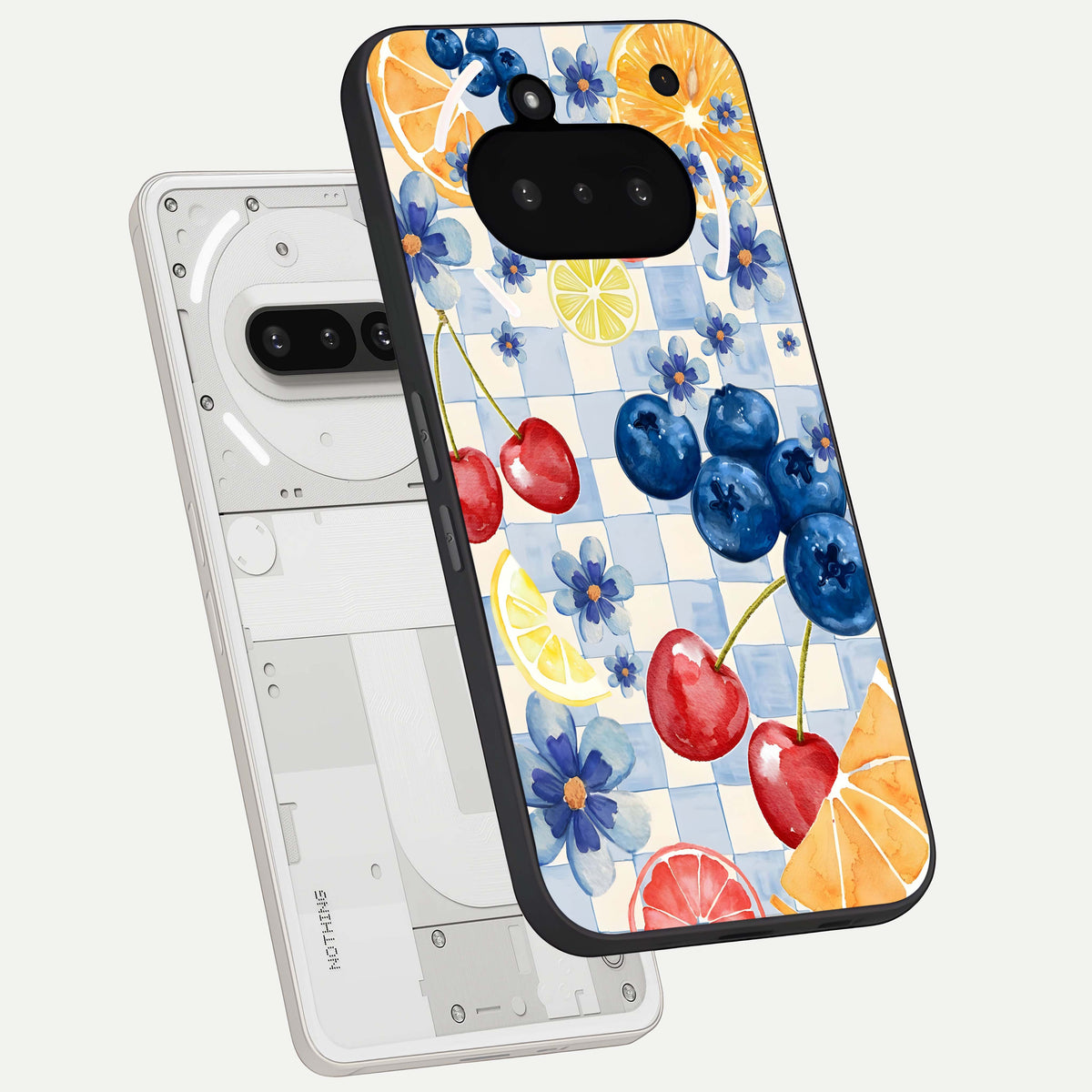  Citrus Bloom Joy back cover For Nothing Phone 3A slim fit glass case with vibrant aesthetic design