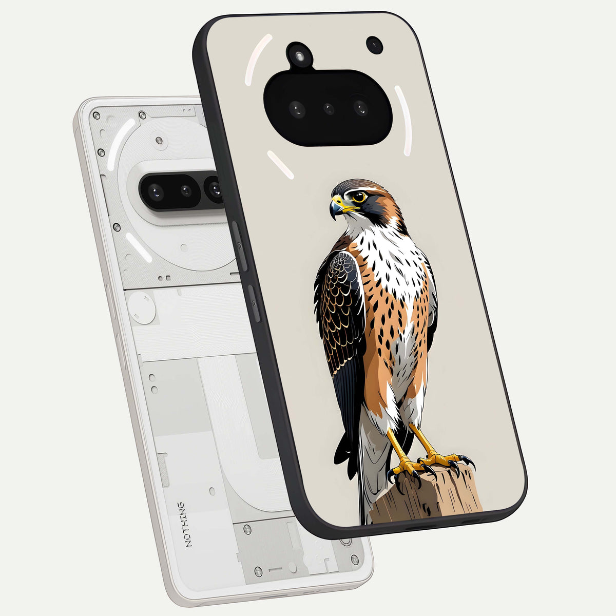  Clever Eagle back cover For Nothing Phone 3A slim fit glass case with vibrant aesthetic design