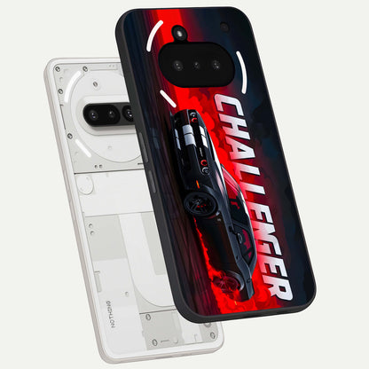  Crimson Challenger Fury back cover For Nothing Phone 3A slim fit glass case with vibrant aesthetic design